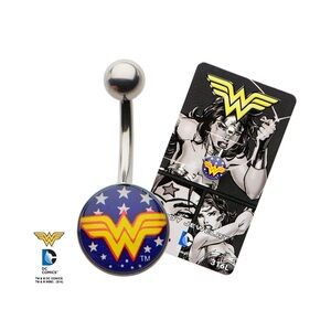 DC Comics Wonder Woman Logo Non-Dangle Belly Button Ring